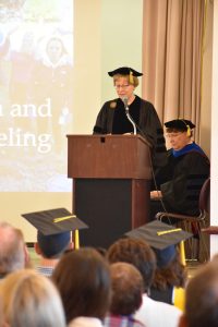Dr. Burker Speaking at 2016 Commencement