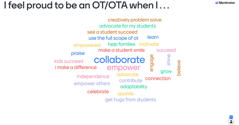 I feel proud to be an OT/OTA when I....