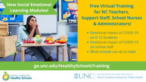 Social Emotional Learning: Free Virtual Training for NC Teachers, Support Staff, School Nurses, & Administrators!