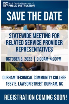 Save the Date Statewide Meeting October 3, 2022