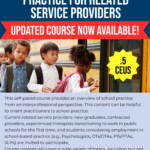 Overview of School-Based Practice for Related Service Providers flyer