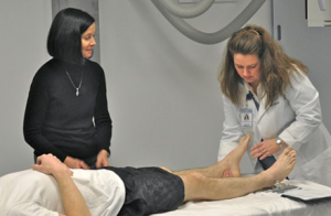Laboratory-simulated patient exercises for vascular assessment.