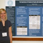 Brooke Vincent with her poster, “The experience of trauma in people with intellectual disabilities,” at the NCRA Conference.