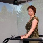 Dr. Ilana Levin on the treadmill in the Center for Human Movement Science Research Laboratory