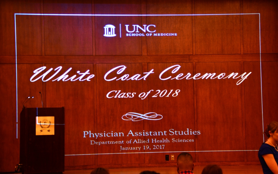 Division of Physician Assistant Studies White Coat Ceremony 2017