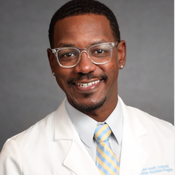 Second-year Physician Assistant Studies student Andre Braima