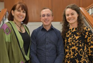 Lisa Erwin-Davidson, Aaron Dallman, and Katie Hirsch along with Chad Wagoner and Melissa C. Kay, are the 2018 Student Research Award ambassadors from the Office of Research and Scholarship in the Department of Allied Health Sciences.