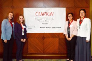 Division of Clinical Rehabilitation and Mental Health Counseling student Uzma Khan and her team at the 2019 CLARION contest.