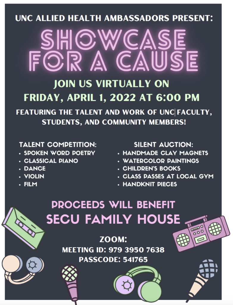 Showcase for a cause flyer