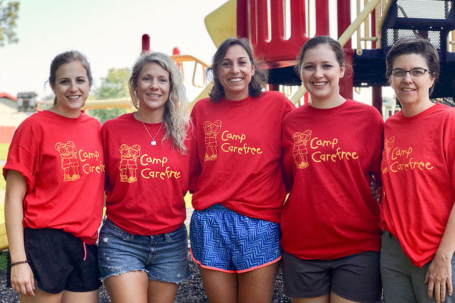 HTC RNs and UNC residents at Camp Carefree 2019.