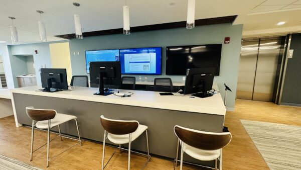 The Jenkins Tech Zone located on the second floor of Roper Hall.