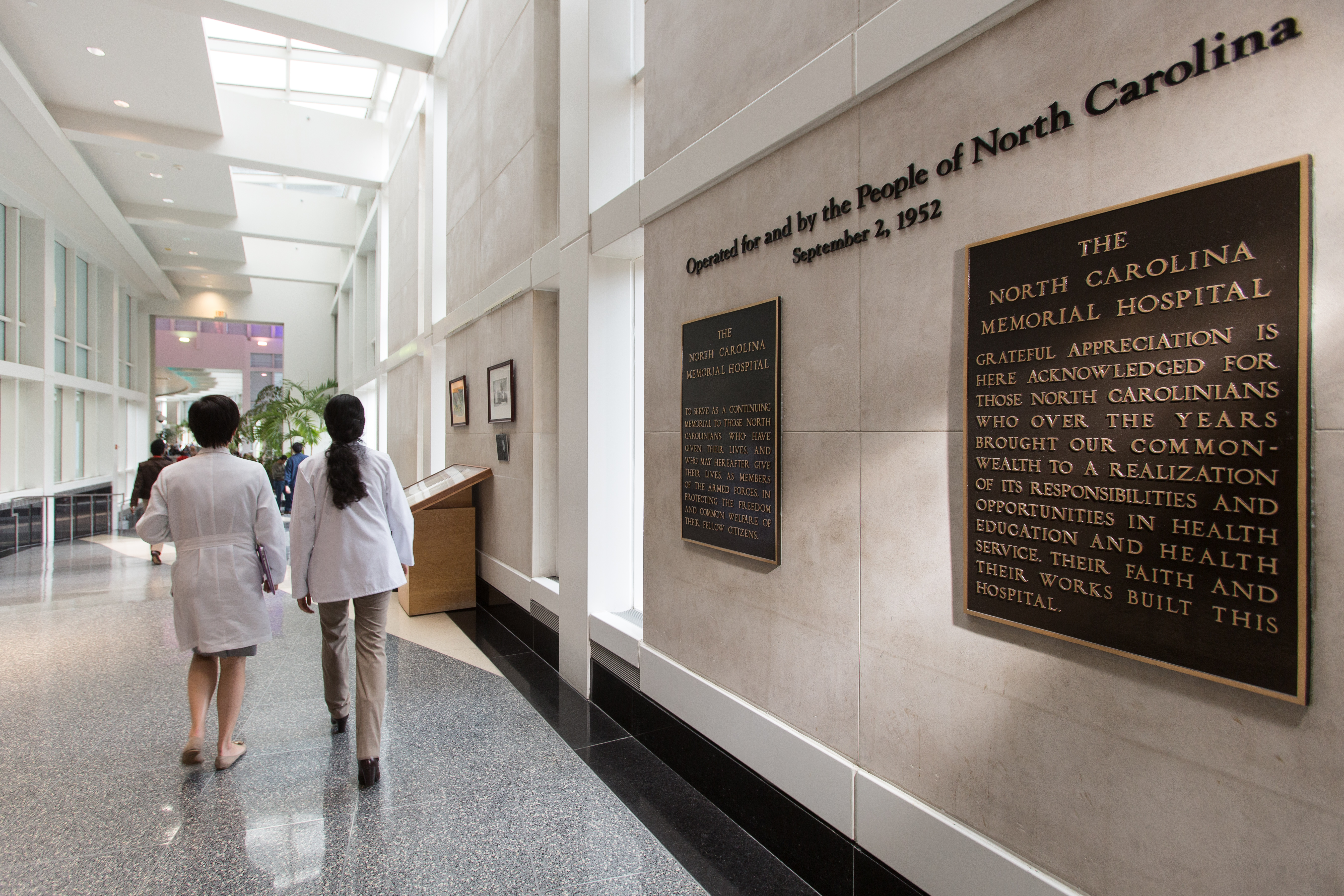 Students in UNC Hospital Lobby