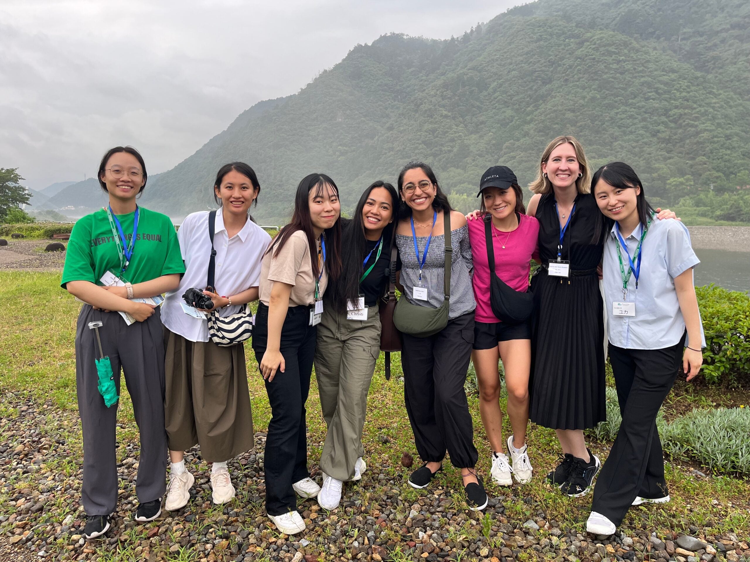 Grace Lian with other students on the trip.