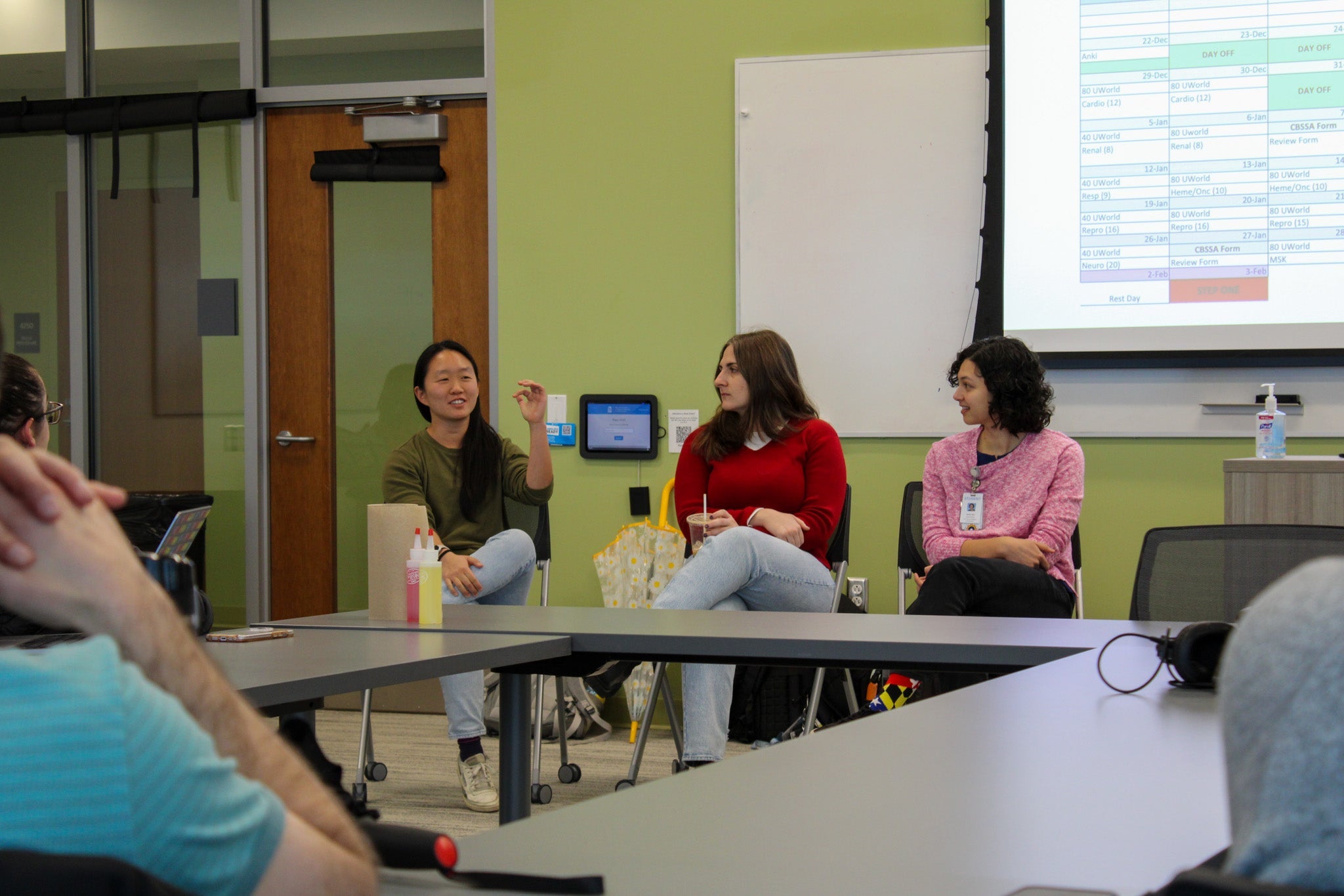 A student shares advice during a Step 1 workshop.