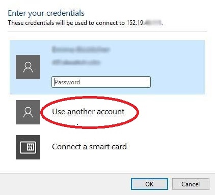 use another account