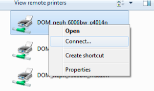 Connecting to a printer