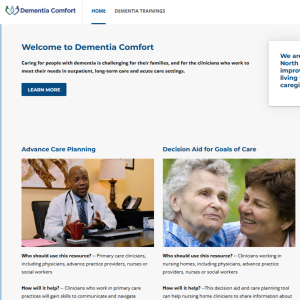 Comfort First website home page screenshot
