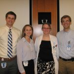 The 4 winners.  From left to right:  Dr. Joseph Bumgarner; Dr. Christina Prather; Dr. Katie Richards; Dr. Duncan Vincent