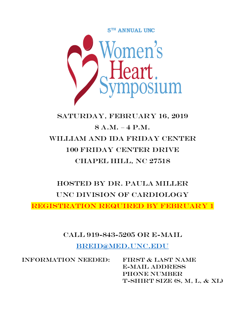 2019 Women's Heart Symposium info