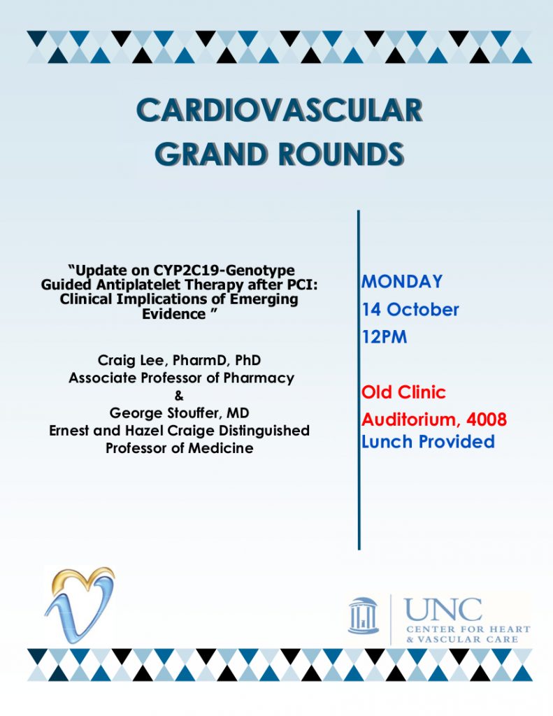 Cardiovascular Grand Rounds flyer Oct 14 2019 