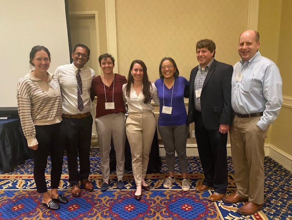 A photo of UNC Pulmonary and Critical Care Fellows as well as members of the ILD team at the recent NC Thoracic Society Conference on Interstitial Lung Diseases.