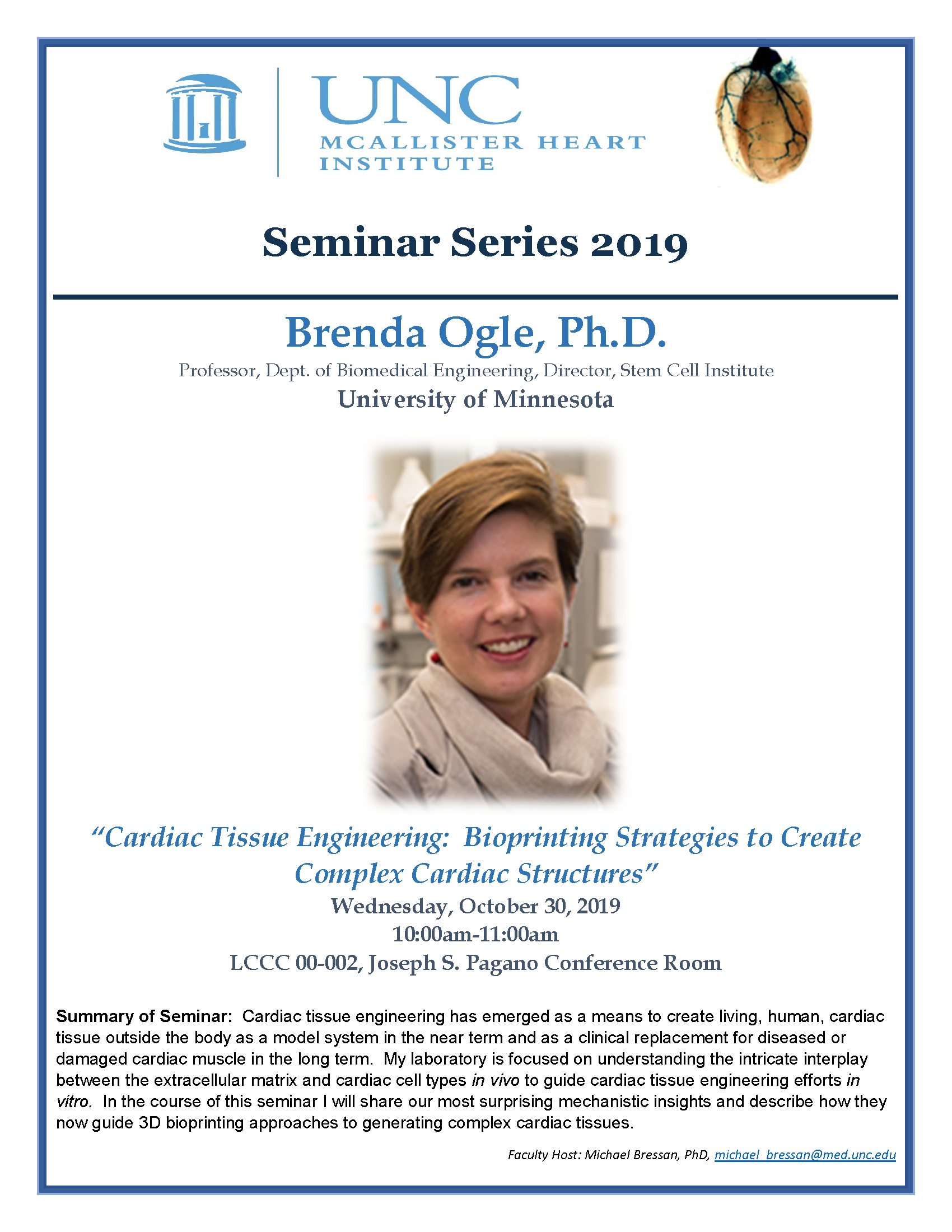 Brenda Ogle, Ph.D. MHI Seminar Flyer