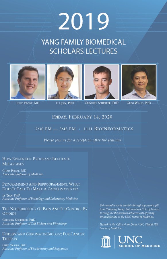 2019 Yang Family Biomedical Scholars Lectures