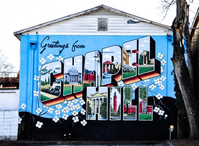 Mural in downtown Chapel Hill