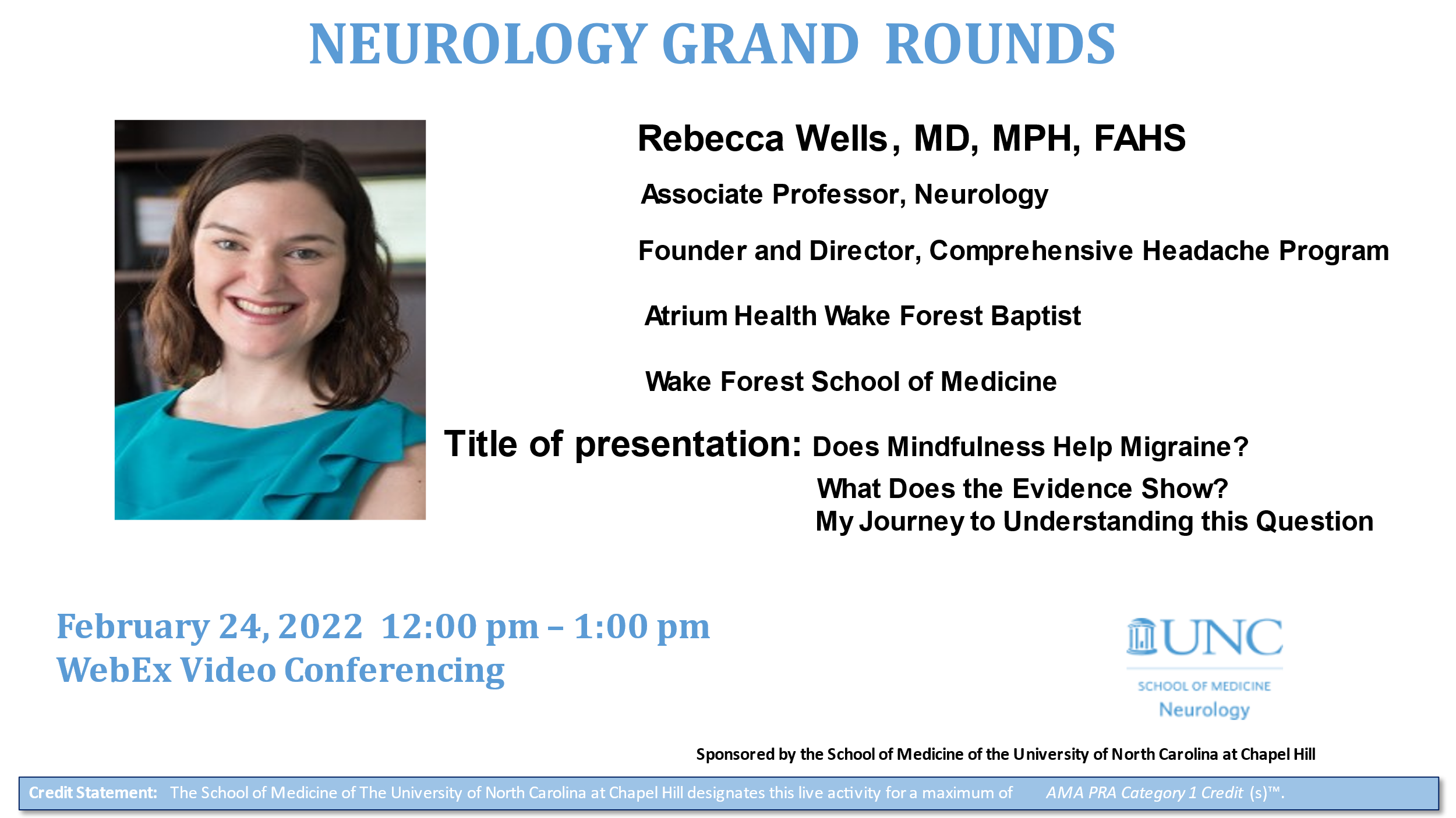 Grand Rounds - Dr. Rebecca Wells
