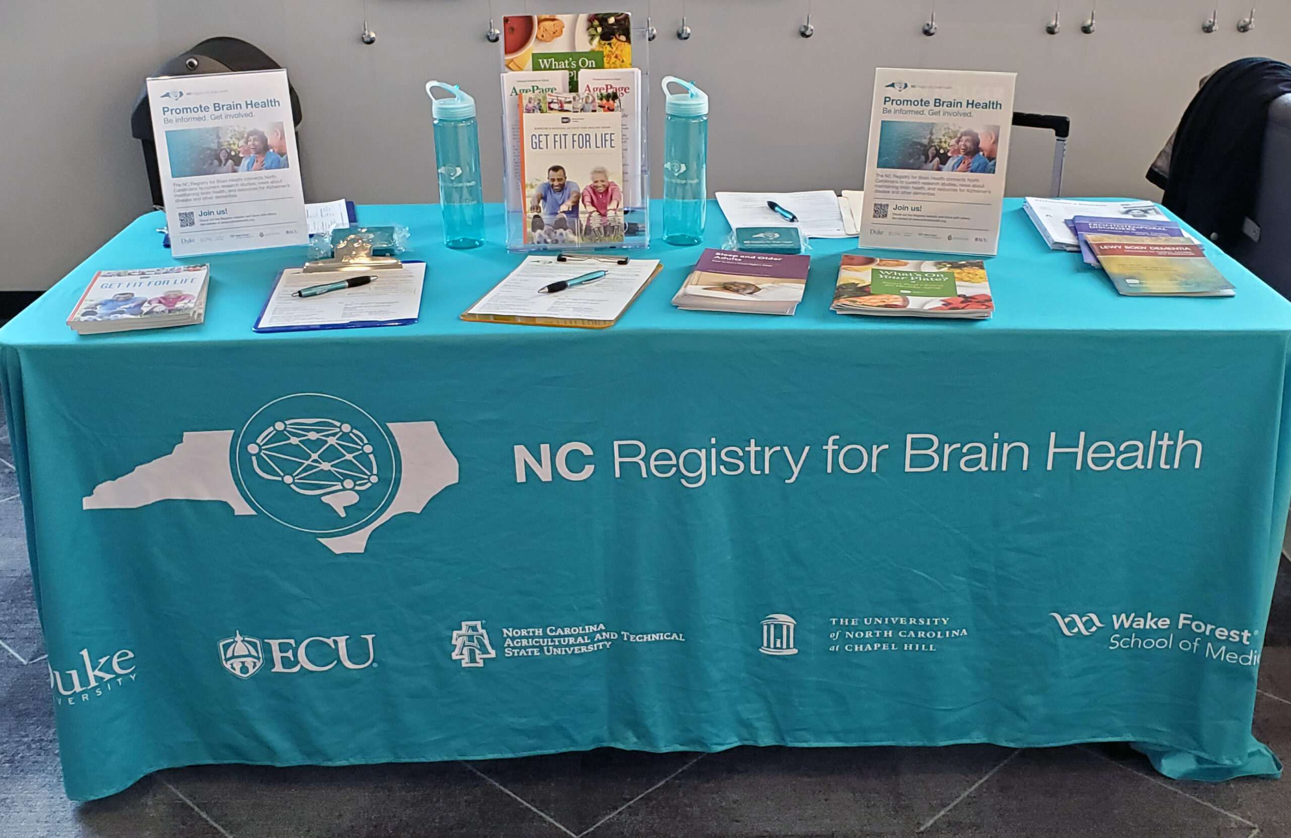 Table displaying NC Registry for Brain Health materials.