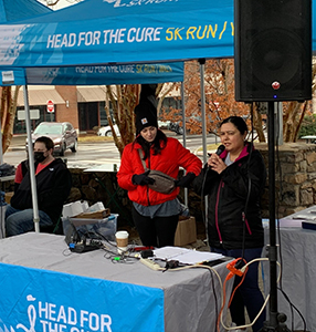 Dr. Rauf speaks at Head for the Cure 2022