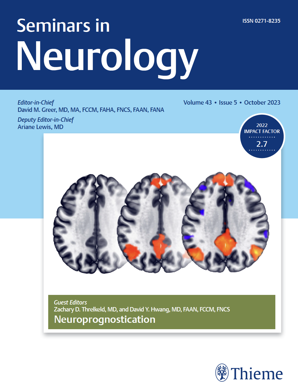 seminars in neurology front page image
