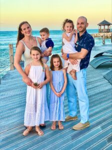 Complex spine surgeon Dr. Michael Galgano with his wife and kids - UNC Neurosurgery
