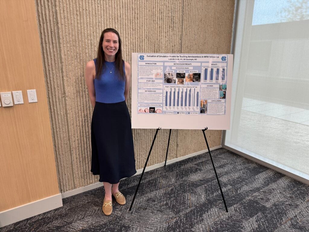 Gabrielle Smith, MD (UNC MHM Fellow) with her Research