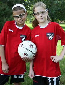 Soccer Girls with goggles