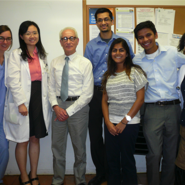 Kenneth Cohen, MD with residents and faculty at Bronx-Lebanon Hospital, Bronx, NY
