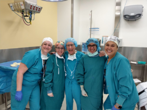 Surgical staff in an operating room