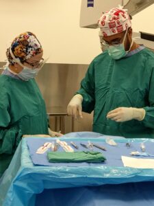 Surgical staff in an operating room