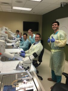 Students Working in the Surgical Skills Lab