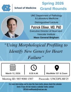 Flier for Patrick Ellinor Grand Rounds lecture