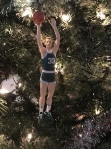 Photo of a Celtics basketball player ornament