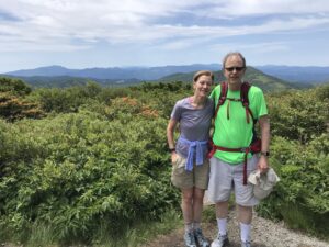 Photo of Dr. Young and his wife Marijean at Elk Knob State Park