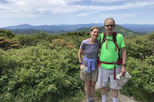 Photo of Dr. Young and his wife Marijean at Elk Knob State Park