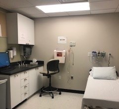 Patient room for study visits