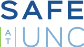 Logo for the Safe at UNC program. Links to https://safe.unc.edu/