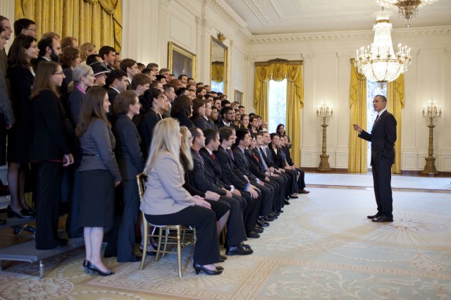 Obama With PECASE Recipients at Whitehouse