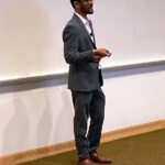Dr. Lucas Aponte-Collazo gives his talk at his PhD defense