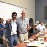 Dr. Lucas Aponte-Collazo celebrates with his mentor, Dr. Lee Graves after successfully defending his PhD