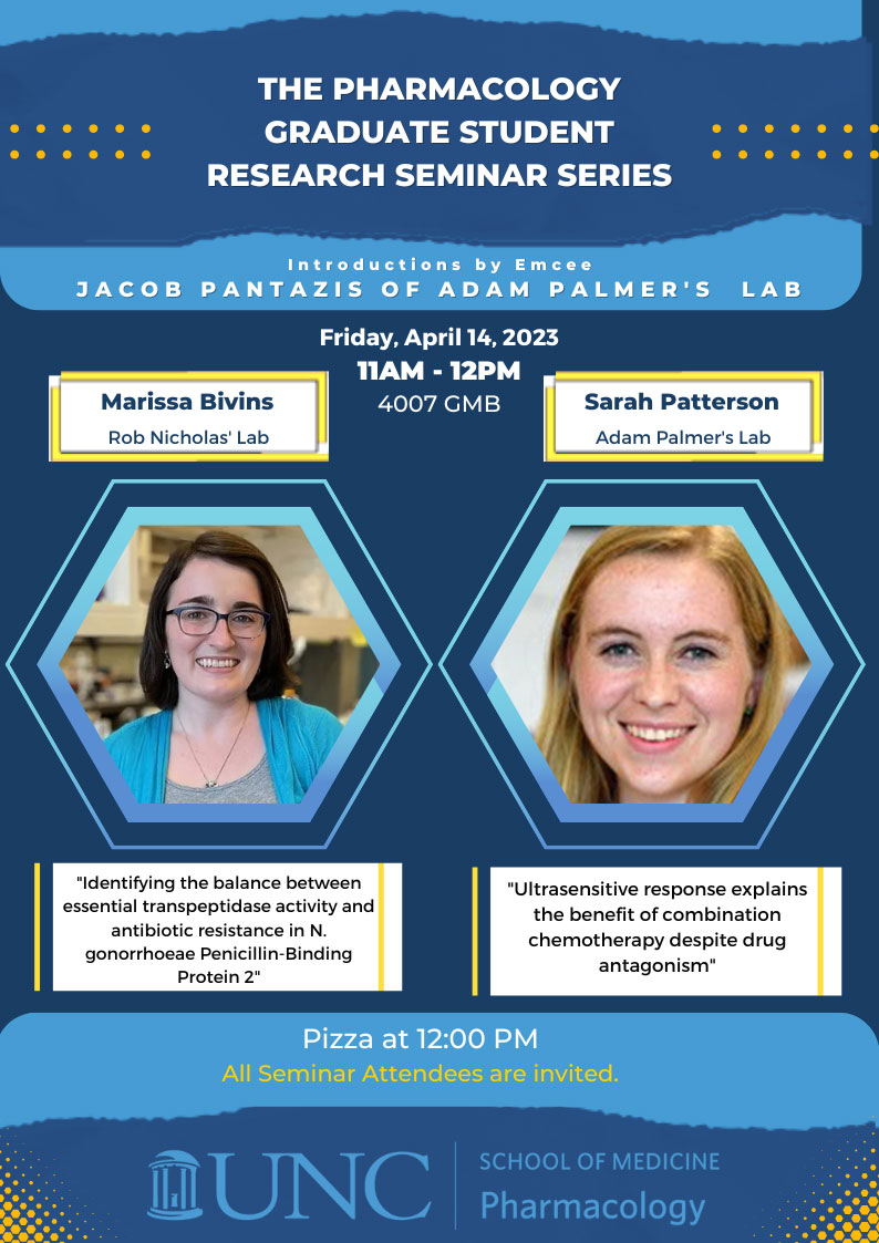 Flyer for Student Seminars with Marissa Bivins and Sarah Patterson