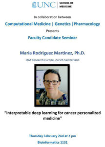 Maria Rodriguez Martinez seminar flyer